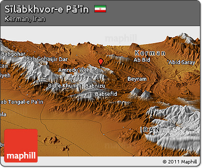 Physical Panoramic Map of Sīlābkhvor-e Pā'īn