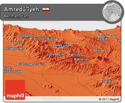 Political Panoramic Map of Amredū'īyeh