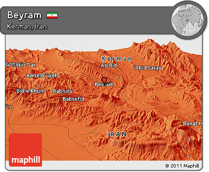 Political Panoramic Map of Beyram