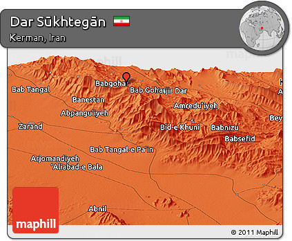 Political Panoramic Map of Dar Sūkhtegān