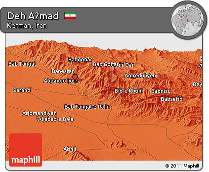 Political Panoramic Map of Deh Aḩmad