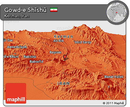 Political Panoramic Map of Gowd-e Shīshū