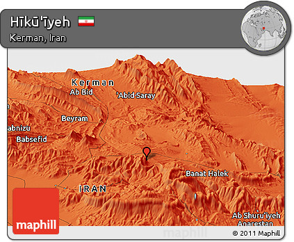 Political Panoramic Map of Hīkū'īyeh