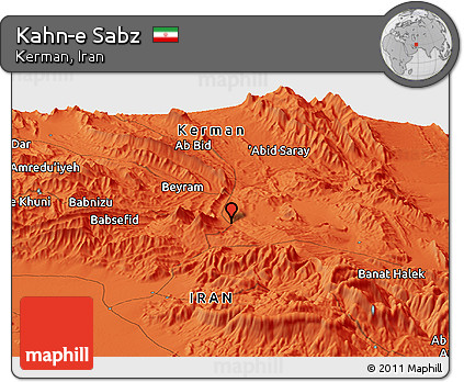 Political Panoramic Map of Kahn-e Sabz