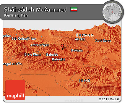 Political Panoramic Map of Shāhzādeh Moḩammad