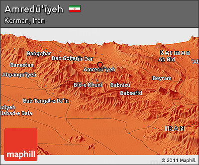 Political Panoramic Map of Amredū'īyeh