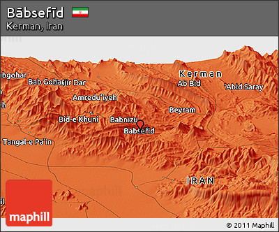 Political Panoramic Map of Bābsefīd