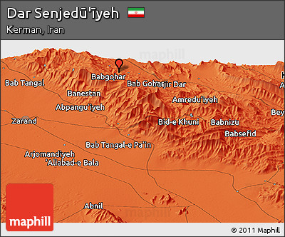 Political Panoramic Map of Dar Senjedū'īyeh