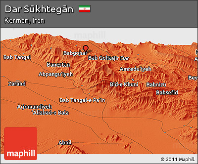 Political Panoramic Map of Dar Sūkhtegān