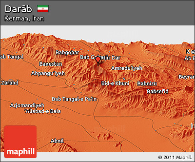 Political Panoramic Map of Darāb