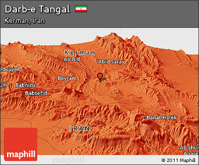 Political Panoramic Map of Darb-e Tangal