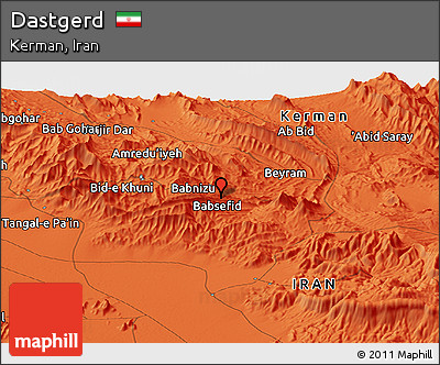 Political Panoramic Map of Dastgerd