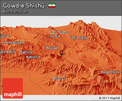Political Panoramic Map of Gowd-e Shīshū
