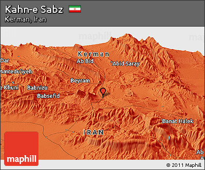 Political Panoramic Map of Kahn-e Sabz