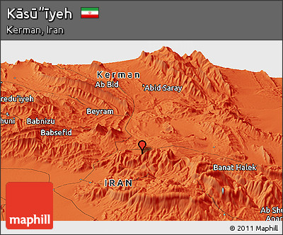 Political Panoramic Map of Kāsū”īyeh