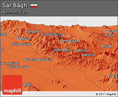 Political Panoramic Map of Sar Bāgh