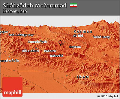 Political Panoramic Map of Shāhzādeh Moḩammad
