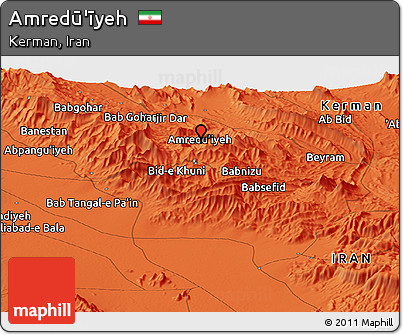 Political Panoramic Map of Amredū'īyeh