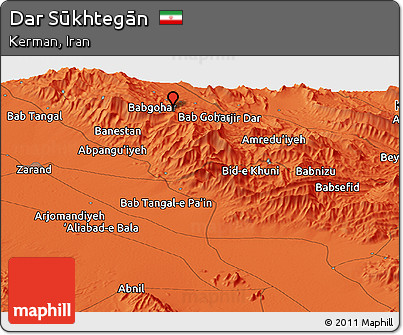 Political Panoramic Map of Dar Sūkhtegān