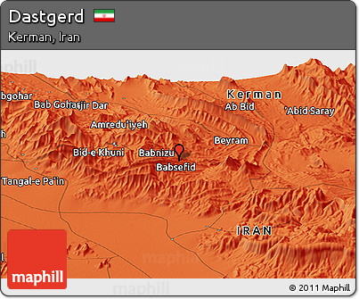 Political Panoramic Map of Dastgerd