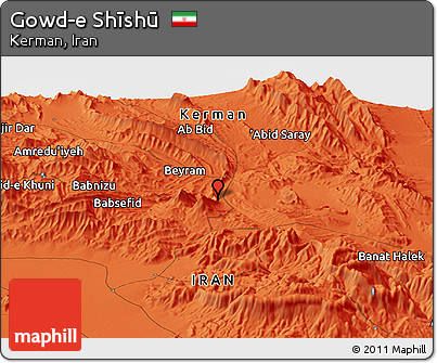 Political Panoramic Map of Gowd-e Shīshū