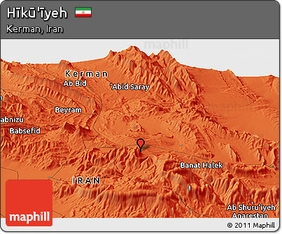 Political Panoramic Map of Hīkū'īyeh
