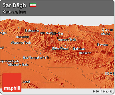 Political Panoramic Map of Sar Bāgh