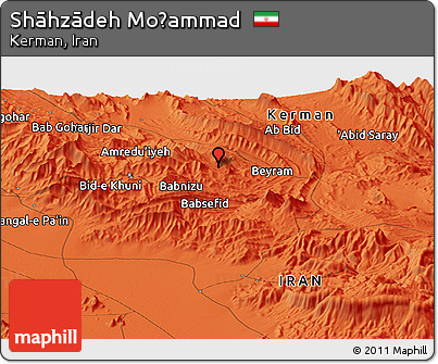 Political Panoramic Map of Shāhzādeh Moḩammad