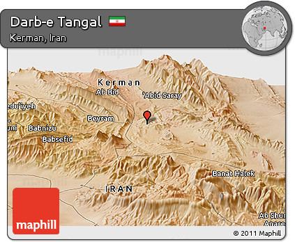 Satellite Panoramic Map of Darb-e Tangal