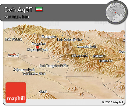 Satellite Panoramic Map of Deh Aqā'ī