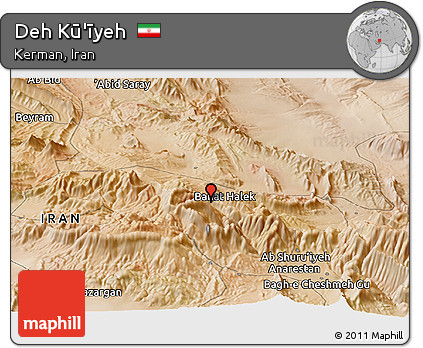 Satellite Panoramic Map of Deh Kū'īyeh