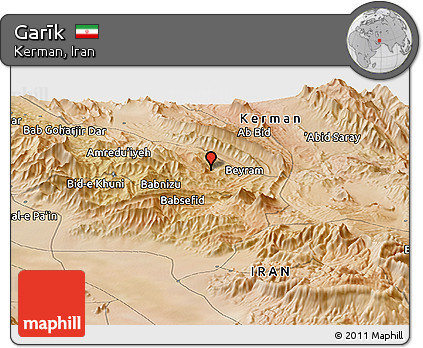 Satellite Panoramic Map of Garīk
