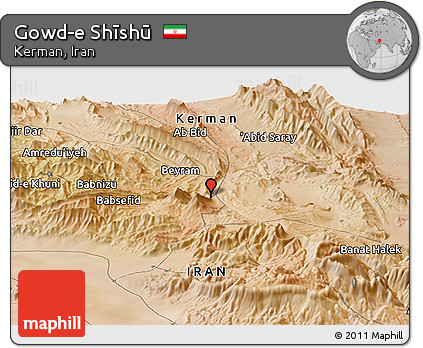 Satellite Panoramic Map of Gowd-e Shīshū