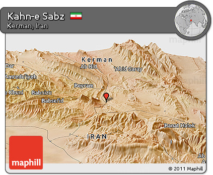 Satellite Panoramic Map of Kahn-e Sabz