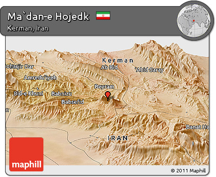 Satellite Panoramic Map of Ma`dan-e Hojedk
