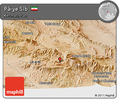Satellite Panoramic Map of Pā-ye Sīb