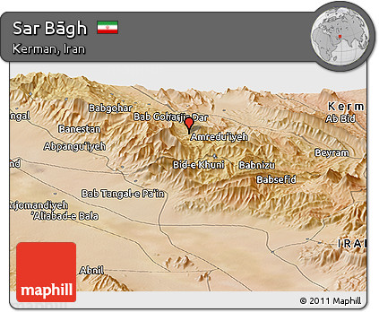 Satellite Panoramic Map of Sar Bāgh