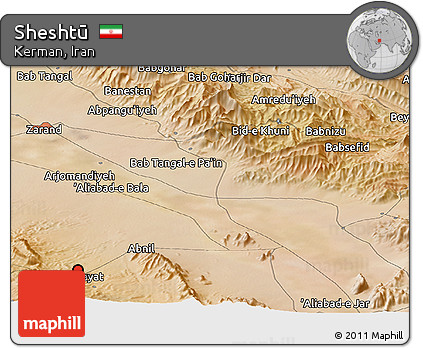 Satellite Panoramic Map of Sheshtū