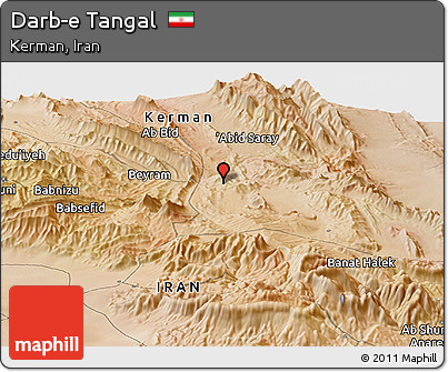 Satellite Panoramic Map of Darb-e Tangal