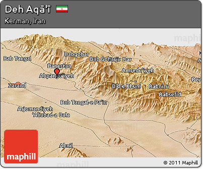 Satellite Panoramic Map of Deh Aqā'ī