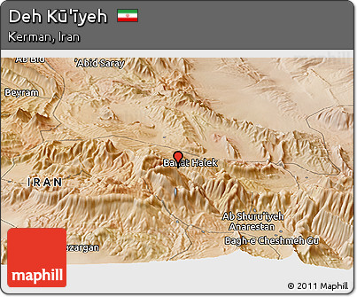 Satellite Panoramic Map of Deh Kū'īyeh