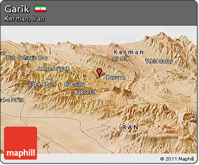 Satellite Panoramic Map of Garīk