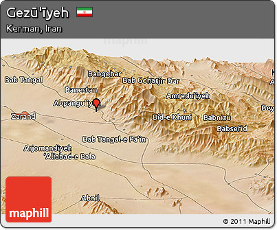 Satellite Panoramic Map of Gezū'īyeh