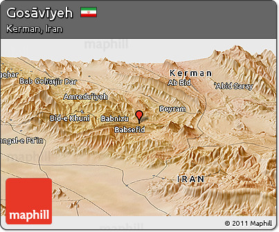 Satellite Panoramic Map of Gosāvīyeh