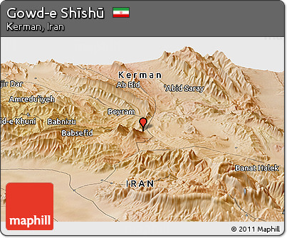 Satellite Panoramic Map of Gowd-e Shīshū