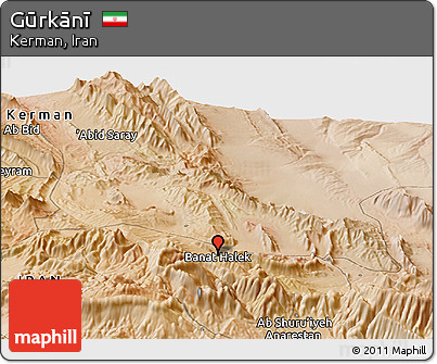 Satellite Panoramic Map of Gūrkānī