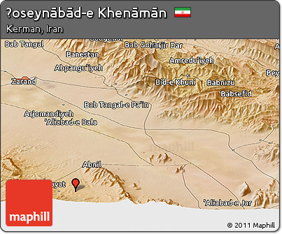 Satellite Panoramic Map of Ḩoseynābād-e Khenāmān