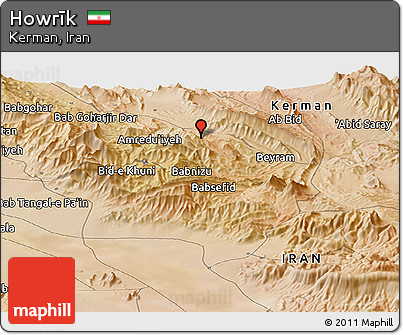 Satellite Panoramic Map of Howrīk