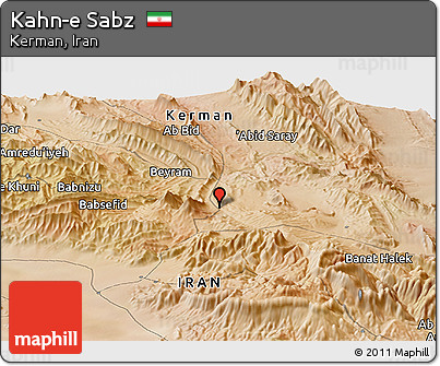 Satellite Panoramic Map of Kahn-e Sabz