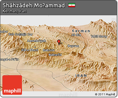 Satellite Panoramic Map of Shāhzādeh Moḩammad